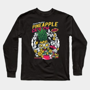 Retro Cartoon Cereal Box // Cereal Pineapple Crunch // Funny Vintage Breakfast Cereal Long Sleeve T-Shirt